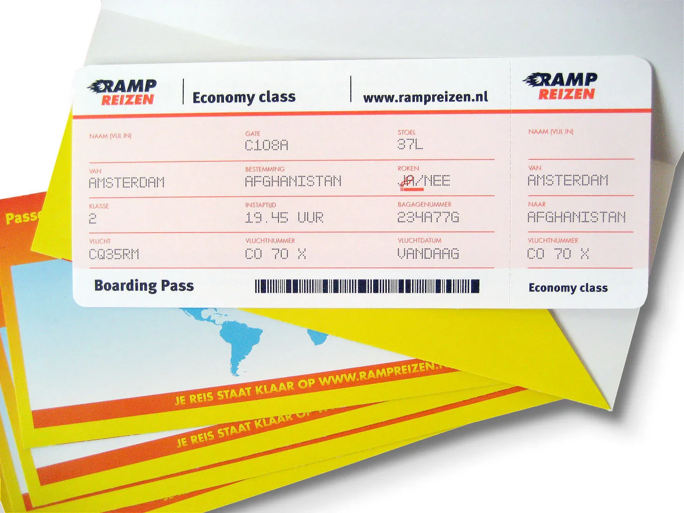 Rampreizen vliegticket