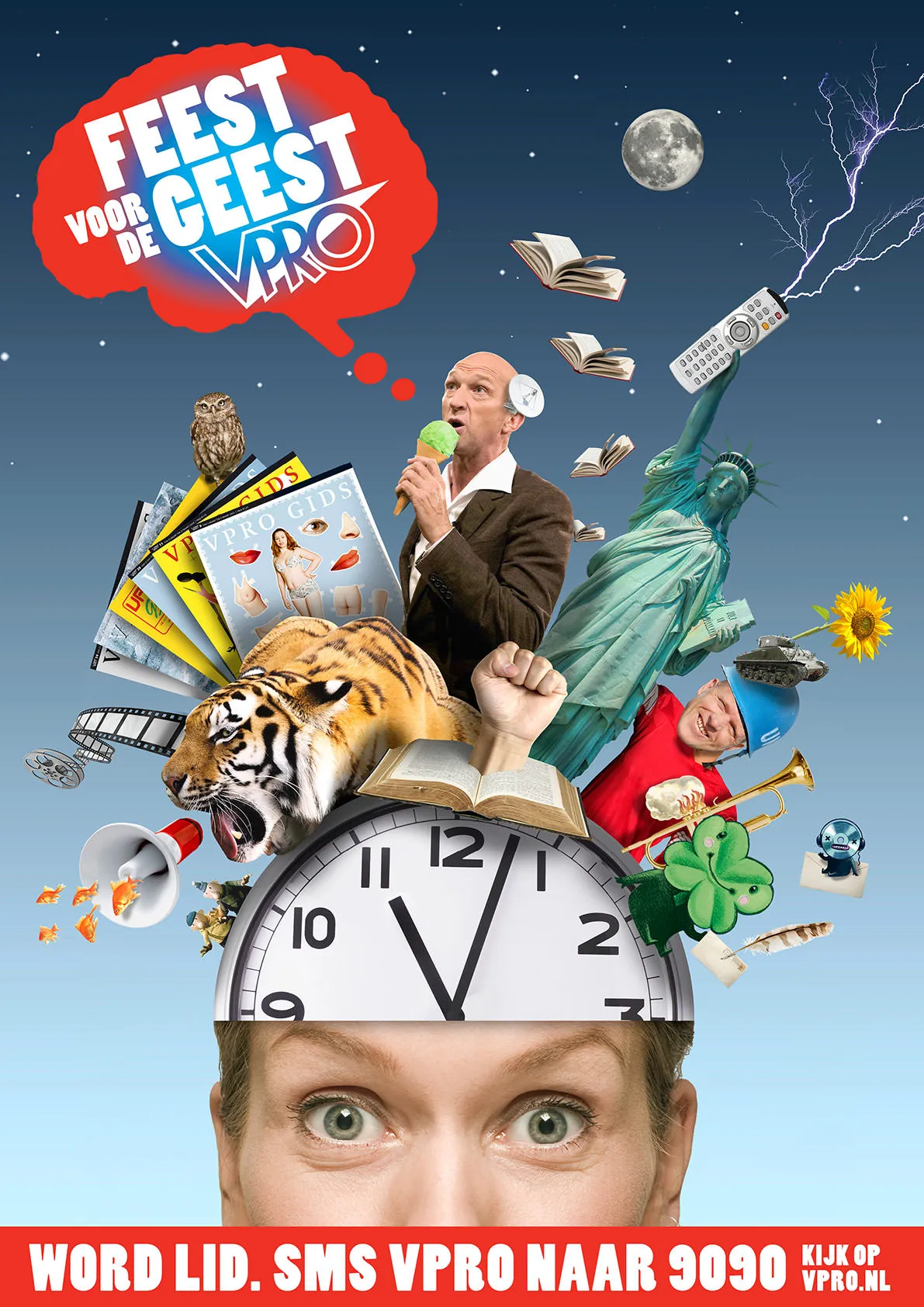 VPRO Feest voor de Geest affiche met de VPRO Gids